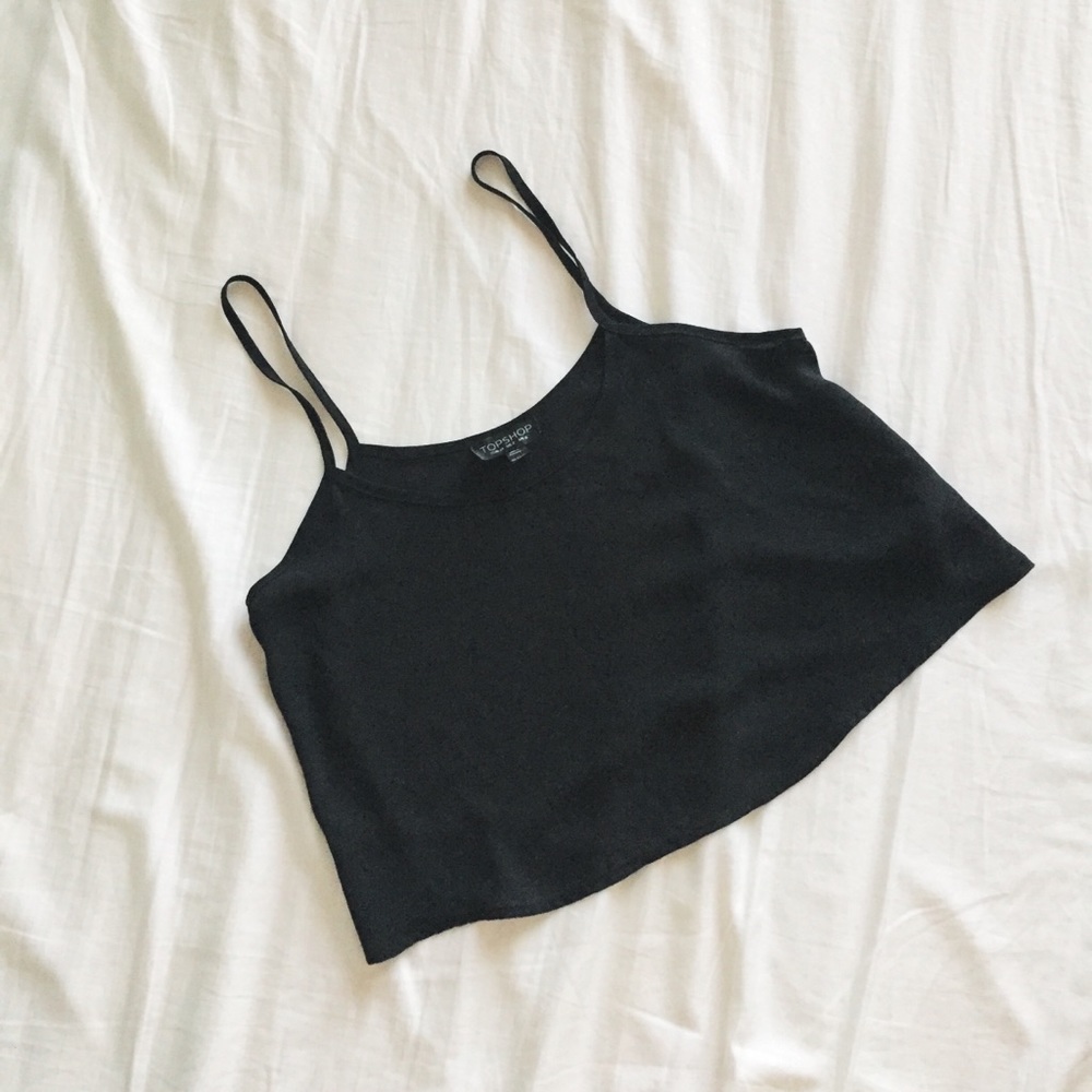 Topshop Crop Spag Strap / Tank Top / Camisole